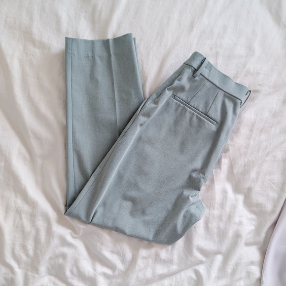 Uniqlo Green Work Trousers With 2-Way Stretch (XS) - Picture 2 of 3